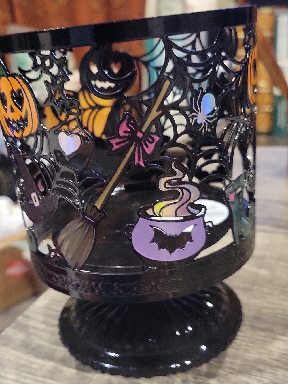 Hocus Pocus Style Jar Candle Holder On Pedestal NWT/Bath& Body Works